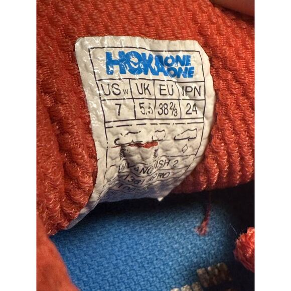 Hoka One One Vanquish 2 Women’s 7 Gray Red Running Shoes Max Cushion Neutral - Picture 8 of 8